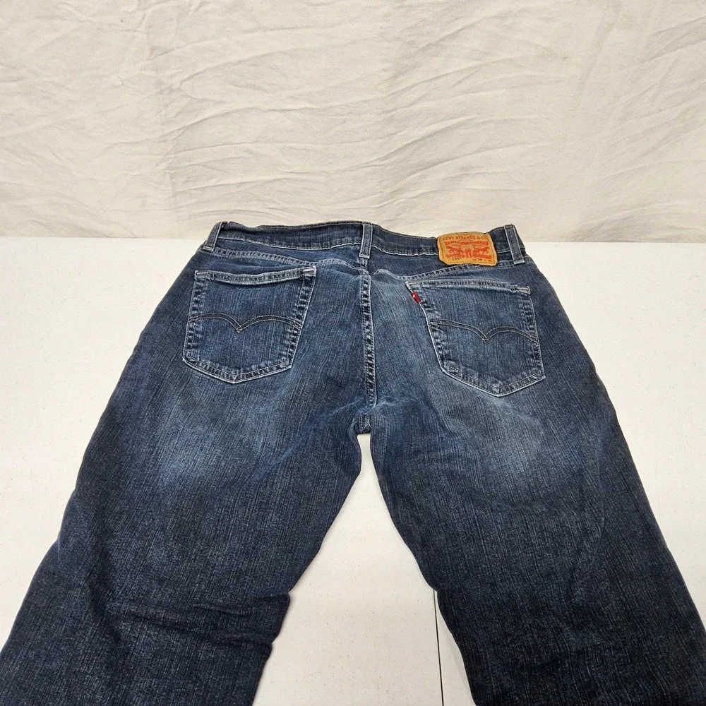 Levi's 559 Relaxed Straight Jeans Mens 34x30 Dark Wash Blue Denim Casual